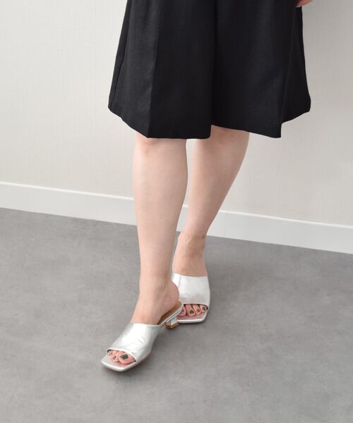 INTER-CHAUSSURES / インター ショシュール サンダル | 【FABIO RUSCONI】スクエアトウスプールヒールミュール | 詳細17