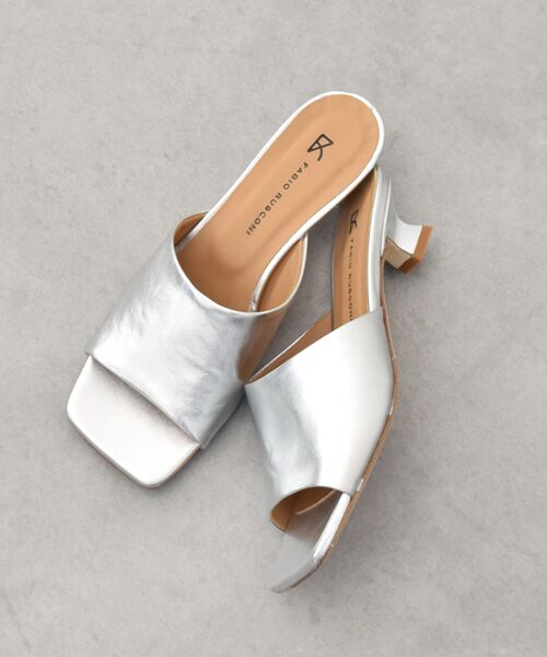 INTER-CHAUSSURES / インター ショシュール サンダル | 【FABIO RUSCONI】スクエアトウスプールヒールミュール | 詳細18