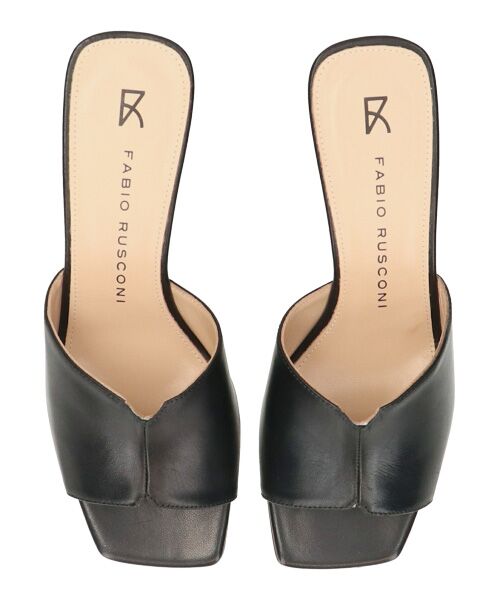 INTER-CHAUSSURES / インター ショシュール サンダル | 【FABIO RUSCONI】スクエアトウセンターシームミュール | 詳細5