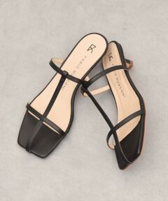 INTER-CHAUSSURES / インター ショシュール サンダル | 【FABIO RUSCONI】スクエアトウセンターストラップサンダル