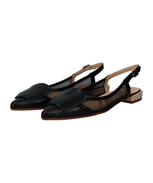 INTER-CHAUSSURES / インター ショシュール パンプス | 【FABIO RUSCONI】チュールコンビオーナメントバンクバンド | 詳細1