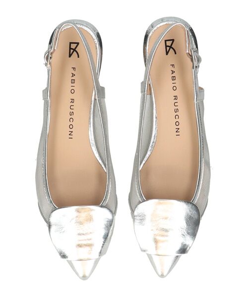 INTER-CHAUSSURES / インター ショシュール パンプス | 【FABIO RUSCONI】チュールコンビオーナメントバンクバンド | 詳細10