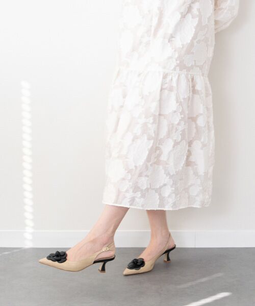 INTER-CHAUSSURES / インター ショシュール パンプス | 【FABIO RUSCONI】カメリアバックバンドパンプス | 詳細14