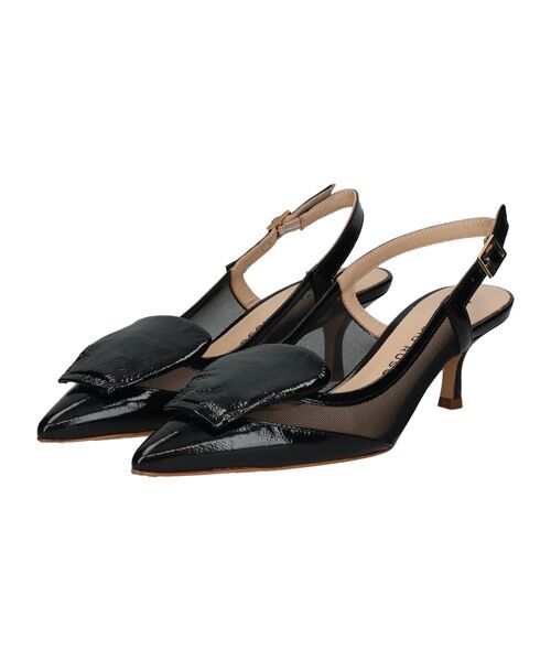 INTER-CHAUSSURES / インター ショシュール パンプス | 【FABIO RUSCONI】オーナメントチュールバックバンドパンプス | 詳細1