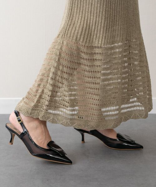 INTER-CHAUSSURES / インター ショシュール パンプス | 【FABIO RUSCONI】オーナメントチュールバックバンドパンプス | 詳細8