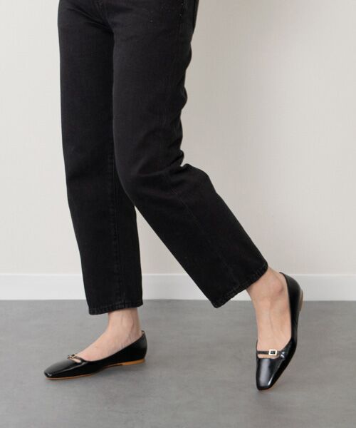 INTER-CHAUSSURES / インター ショシュール フラットシューズ | 【FABIO RUSCONI】スクエアトウフラットパンプス | 詳細8