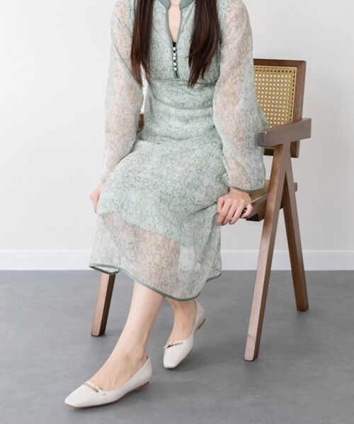 INTER-CHAUSSURES / インター ショシュール フラットシューズ | 【FABIO RUSCONI】スクエアトウフラットパンプス | 詳細15