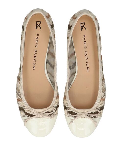 INTER-CHAUSSURES / インター ショシュール バレエシューズ | 【FABIO RUSCONI】ラウンドトウチュールネットバレエ | 詳細5