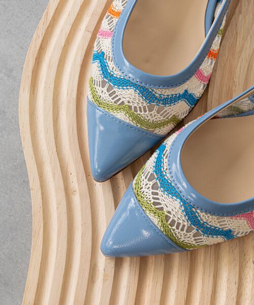 INTER-CHAUSSURES / インター ショシュール パンプス | 【FABIO RUSCONI】ポインテッドトウメッシュパンプス | 詳細8