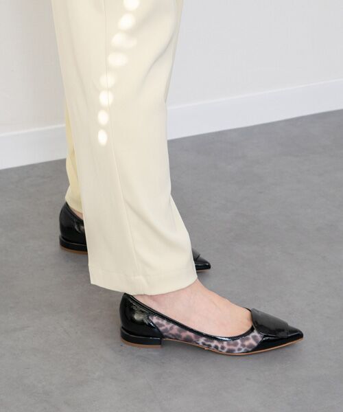 INTER-CHAUSSURES / インター ショシュール フラットシューズ | 【FABIO RUSCONI】異素材コンビポインテッドパンプス | 詳細7