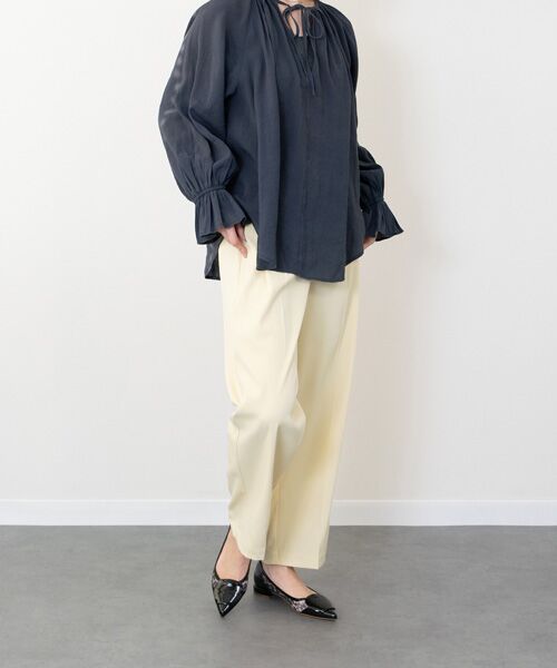 INTER-CHAUSSURES / インター ショシュール フラットシューズ | 【FABIO RUSCONI】異素材コンビポインテッドパンプス | 詳細8