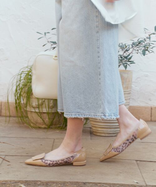 INTER-CHAUSSURES / インター ショシュール フラットシューズ | 【FABIO RUSCONI】異素材コンビポインテッドパンプス | 詳細19