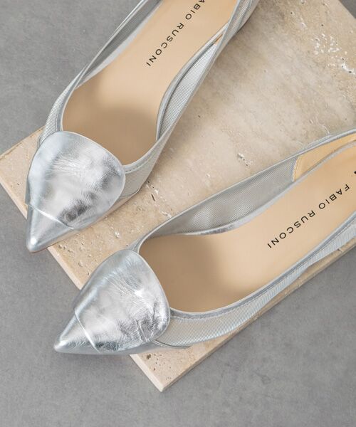 INTER-CHAUSSURES / インター ショシュール フラットシューズ | 【FABIO RUSCONI】ポインテッドオーナメントチュールパンプス | 詳細15