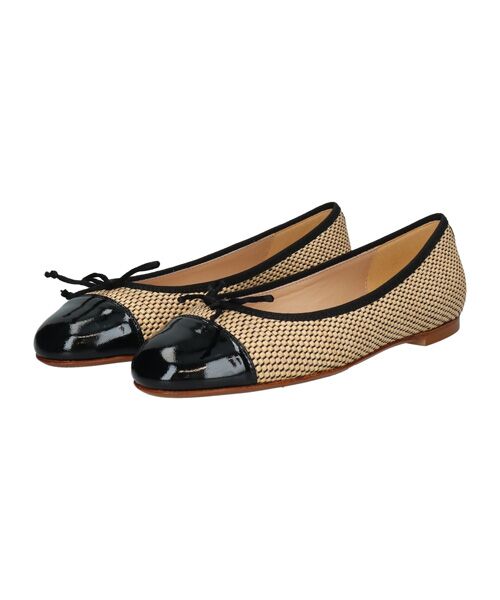 INTER-CHAUSSURES / インター ショシュール バレエシューズ | 【FABIO RUSCONI】ラウンドトウ異素材コンビバレエシューズ | 詳細1
