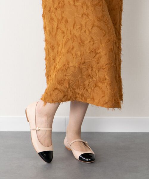 INTER-CHAUSSURES / インター ショシュール フラットシューズ | 【FABIO RUSCONI】トウ切り替えストラップバレエ | 詳細8