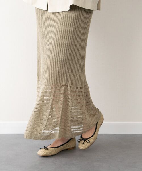 INTER-CHAUSSURES / インター ショシュール バレエシューズ | 【FABIO RUSCONI】スクエアトウラフィアバレエシューズ | 詳細8