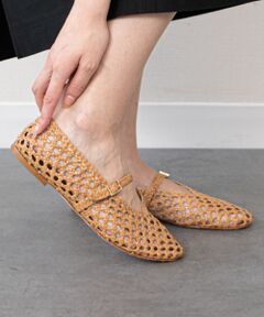 INTER-CHAUSSURES / インター ショシュール フラットシューズ | 【FABIO RUSCONI】メッシュメリージェーンシューズ