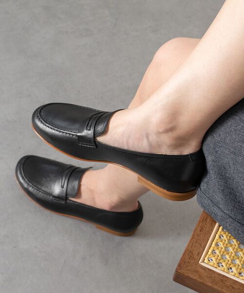 INTER-CHAUSSURES / インター ショシュール ビジネス・ドレスシューズ | 【FABIO RUSCONI】オブリークトウベーシックローファー | 詳細8