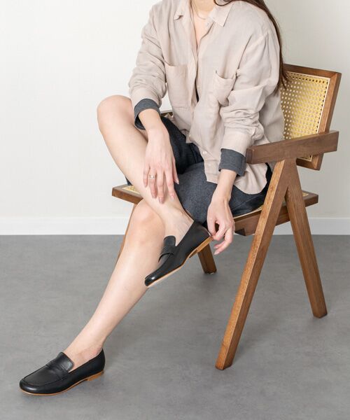 INTER-CHAUSSURES / インター ショシュール ビジネス・ドレスシューズ | 【FABIO RUSCONI】オブリークトウベーシックローファー | 詳細9