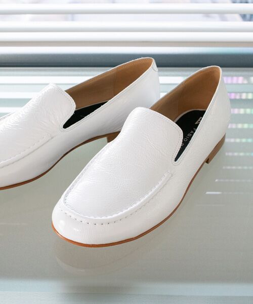 INTER-CHAUSSURES / インター ショシュール ビジネス・ドレスシューズ | 【FABIO RUSCONI】オブリークトウエナメルローファー | 詳細16