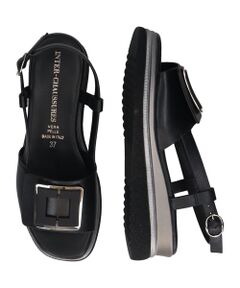 INTER-CHAUSSURES / インター ショシュール サンダル | 【INTER-CHAUSSURES】バックルウエッジバックバンドサンダル