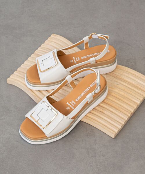 INTER-CHAUSSURES / インター ショシュール サンダル | 【INTER-CHAUSSURES】バックルウエッジバックバンドサンダル | 詳細17