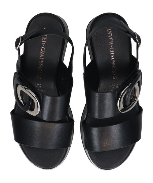 INTER-CHAUSSURES / インター ショシュール サンダル | 【INTER-CHAUSSURES】バックルウエッジサンダル | 詳細4