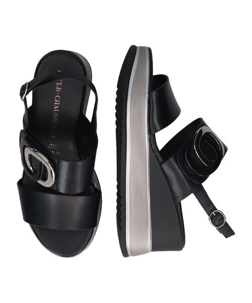 INTER-CHAUSSURES / インター ショシュール サンダル | 【INTER-CHAUSSURES】バックルウエッジサンダル | 詳細6