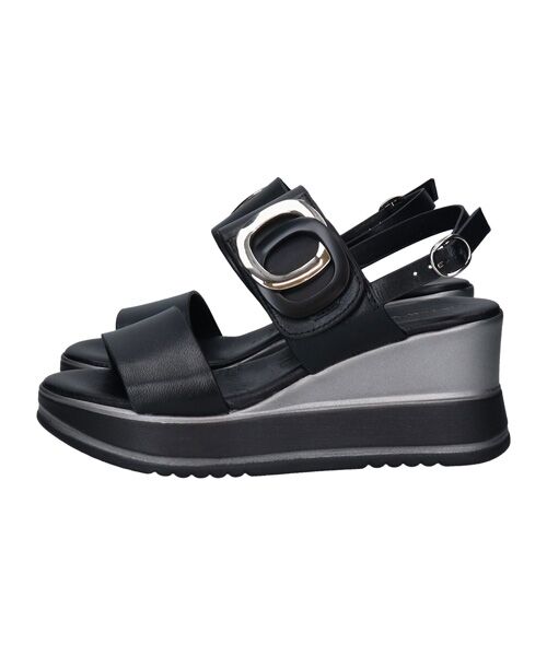 INTER-CHAUSSURES / インター ショシュール サンダル | 【INTER-CHAUSSURES】バックルウエッジサンダル | 詳細10