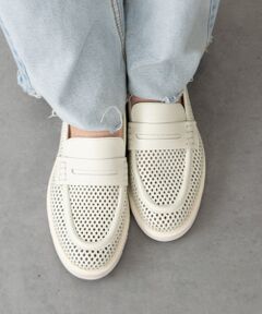 INTER-CHAUSSURES / インター ショシュール フラットシューズ | 【LUCA GROSSI】ラウンドトウパンチングレザーローファー