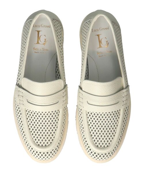 INTER-CHAUSSURES / インター ショシュール フラットシューズ | 【LUCA GROSSI】ラウンドトウパンチングレザーローファー | 詳細5