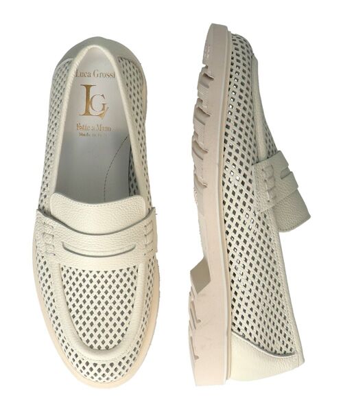 INTER-CHAUSSURES / インター ショシュール フラットシューズ | 【LUCA GROSSI】ラウンドトウパンチングレザーローファー | 詳細7