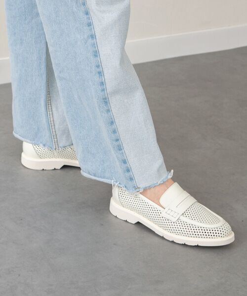 INTER-CHAUSSURES / インター ショシュール フラットシューズ | 【LUCA GROSSI】ラウンドトウパンチングレザーローファー | 詳細8