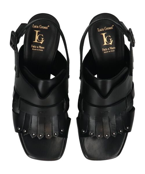 INTER-CHAUSSURES / インター ショシュール サンダル | 【LUCA GROSSI】チャンキーヒールキルトサンダル | 詳細4