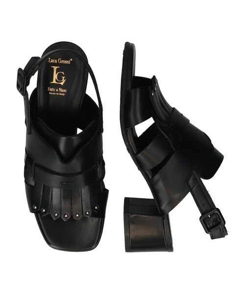 INTER-CHAUSSURES / インター ショシュール サンダル | 【LUCA GROSSI】チャンキーヒールキルトサンダル | 詳細6