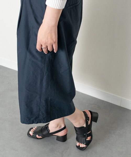 INTER-CHAUSSURES / インター ショシュール サンダル | 【LUCA GROSSI】チャンキーヒールキルトサンダル | 詳細9