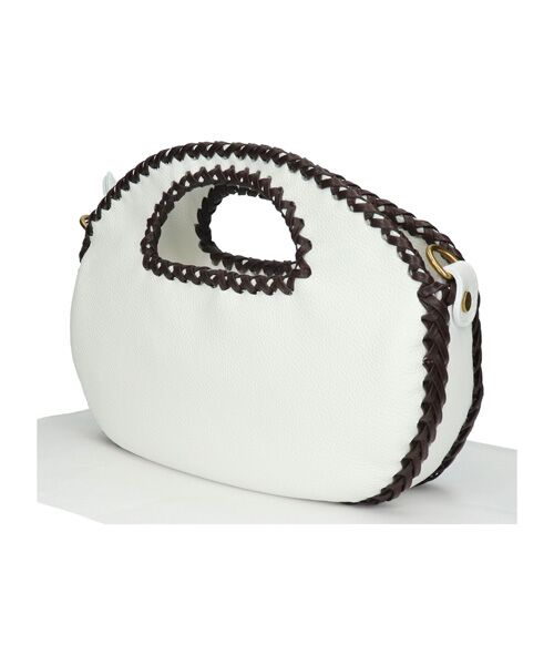 INTER-CHAUSSURES / インター ショシュール ハンドバッグ | 【Miviu】ラウンドフォルム ステッチアクセントバッグ | 詳細1