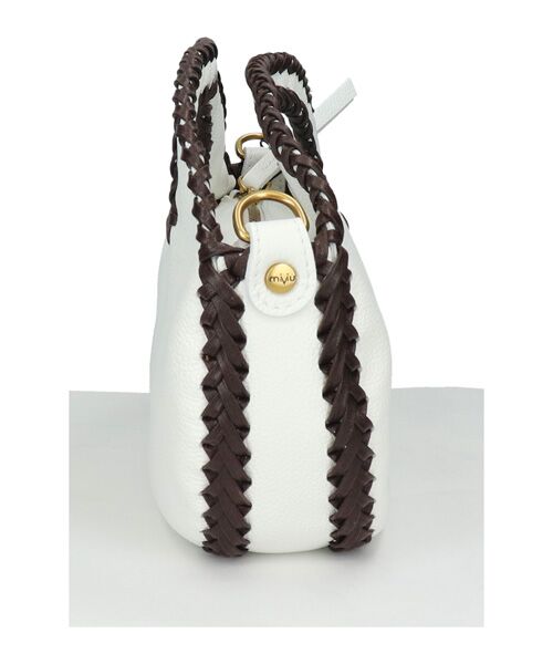 INTER-CHAUSSURES / インター ショシュール ハンドバッグ | 【Miviu】ラウンドフォルム ステッチアクセントバッグ | 詳細2