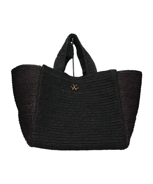 INTER-CHAUSSURES / インター ショシュール かごバック | 【GOOD  PEOPLE】ラフィア ビッグスクエアバッグ（ブラック）