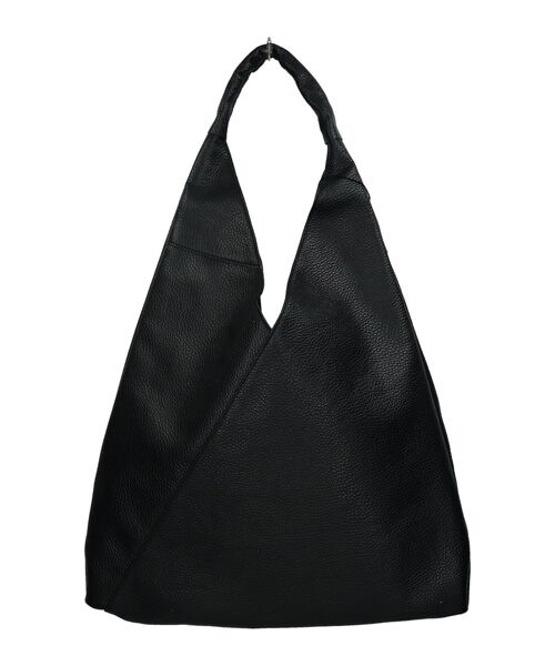 INTER-CHAUSSURES / インター ショシュール ハンドバッグ | 【Andrea Cardone】ソフトカーブ ワンハンドルバッグ（ワイド）（ブラック）
