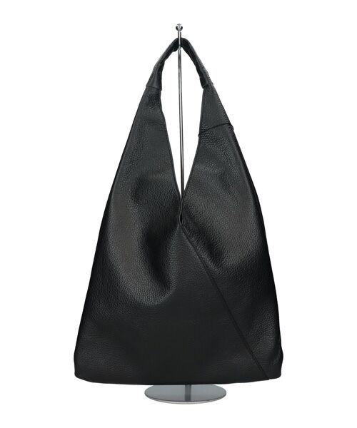 INTER-CHAUSSURES / インター ショシュール ハンドバッグ | 【Andrea Cardone】ソフトカーブ ワンハンドルバッグ（レギュラー）（ブラック）