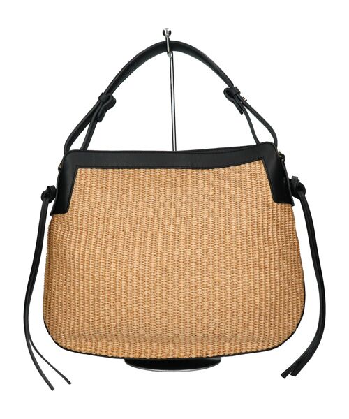 INTER-CHAUSSURES / インター ショシュール ショルダーバッグ | 【LORISTELLA】2WAY異素材コンビネーションショルダーバッグ（ブラックコンビ）