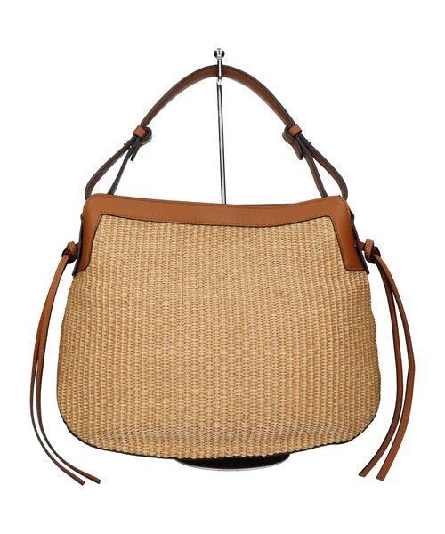 INTER-CHAUSSURES / インター ショシュール ショルダーバッグ | 【LORISTELLA】2WAY異素材コンビネーションショルダーバッグ（ブラウンコンビ）