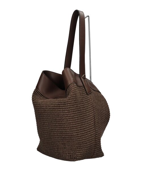 INTER-CHAUSSURES / インター ショシュール ショルダーバッグ | 【LORISTELLA】ワンハンドル異素材コンビネーション巾着バッグ | 詳細1