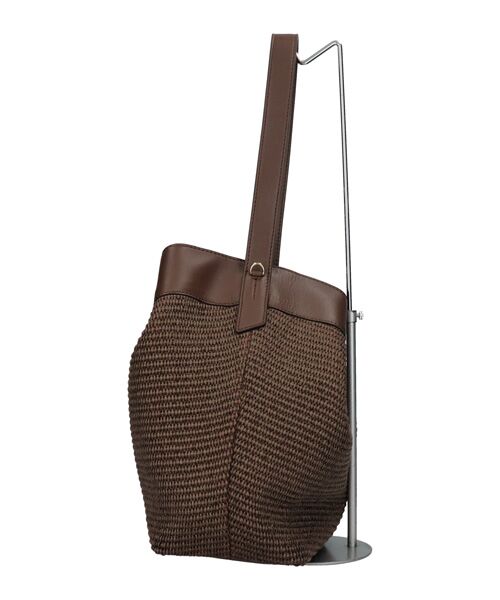 INTER-CHAUSSURES / インター ショシュール ショルダーバッグ | 【LORISTELLA】ワンハンドル異素材コンビネーション巾着バッグ | 詳細2