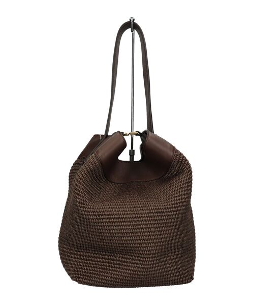 INTER-CHAUSSURES / インター ショシュール ショルダーバッグ | 【LORISTELLA】ワンハンドル異素材コンビネーション巾着バッグ | 詳細4