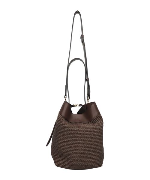 INTER-CHAUSSURES / インター ショシュール ショルダーバッグ | 【LORISTELLA】ワンハンドル異素材コンビネーション巾着バッグ | 詳細11