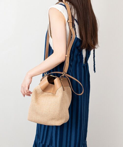 INTER-CHAUSSURES / インター ショシュール ショルダーバッグ | 【LORISTELLA】ワンハンドル異素材コンビネーション巾着バッグ | 詳細24