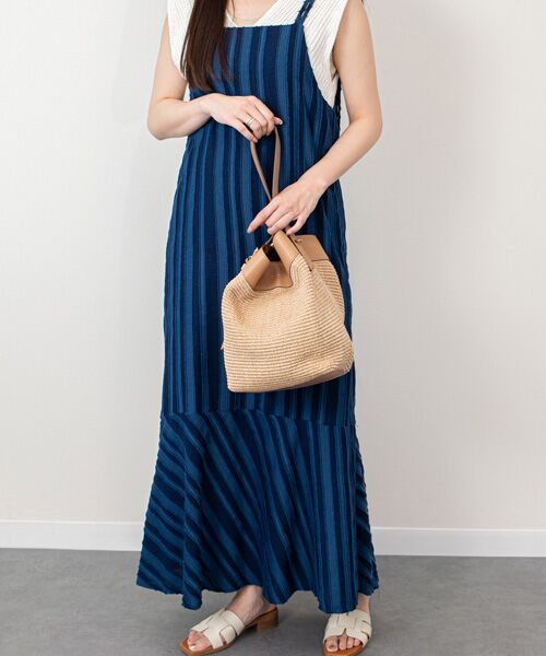 INTER-CHAUSSURES / インター ショシュール ショルダーバッグ | 【LORISTELLA】ワンハンドル異素材コンビネーション巾着バッグ | 詳細25