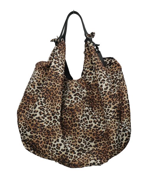 INTER-CHAUSSURES / インター ショシュール ショルダーバッグ | 【MARCO MASI】エアリー・レオパードマキシバッグ（マルチ雑材）